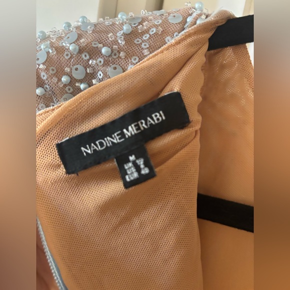 NADINE MERABI Sky Blue Embellished Jumpsuit - Picture 7 of 9